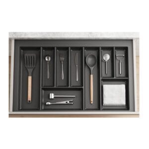 Cutlery tray for kitchen drawers durable plastic utensil organizer