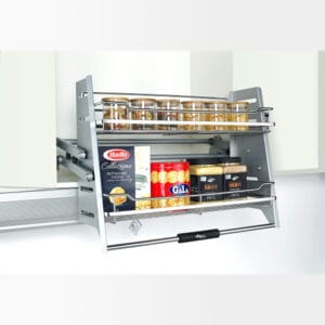 Pull down shelf for kitchen cabinets adjustable space saving organizer